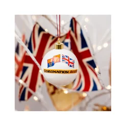 Hot King Charles III Coronation Fine Bone China Bauble Baubles|Baubles