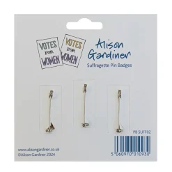 Clearance Suffragette UK Set of 3 Pin Badges Pin Badges And Earrings